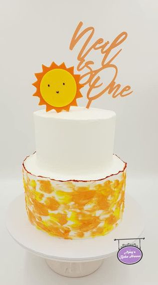 Sunshine Vanilla Themed Birthday Cake
